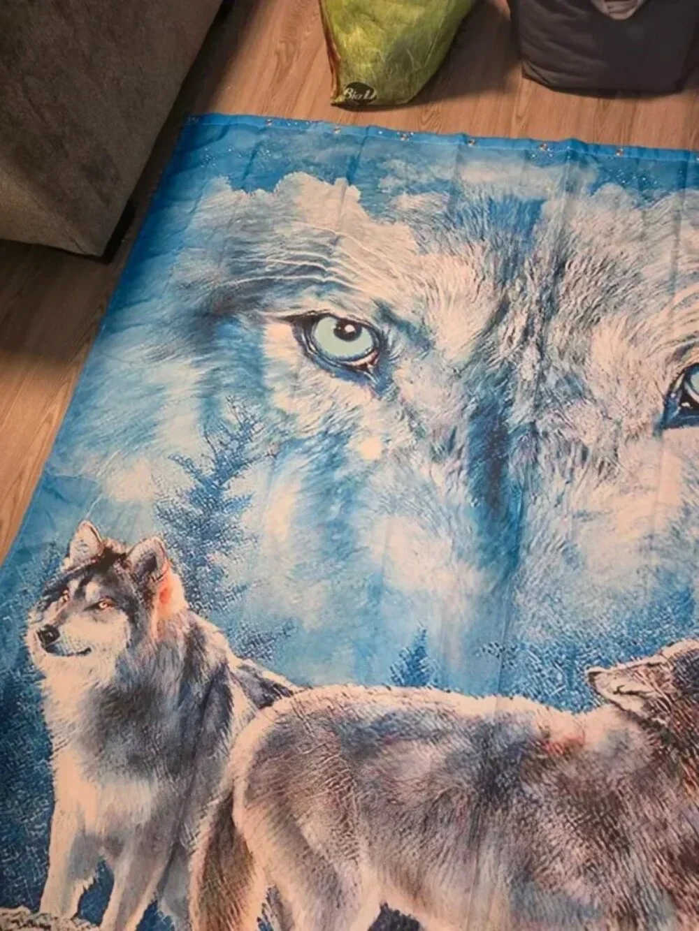 Toilet seat cover and shower curtain